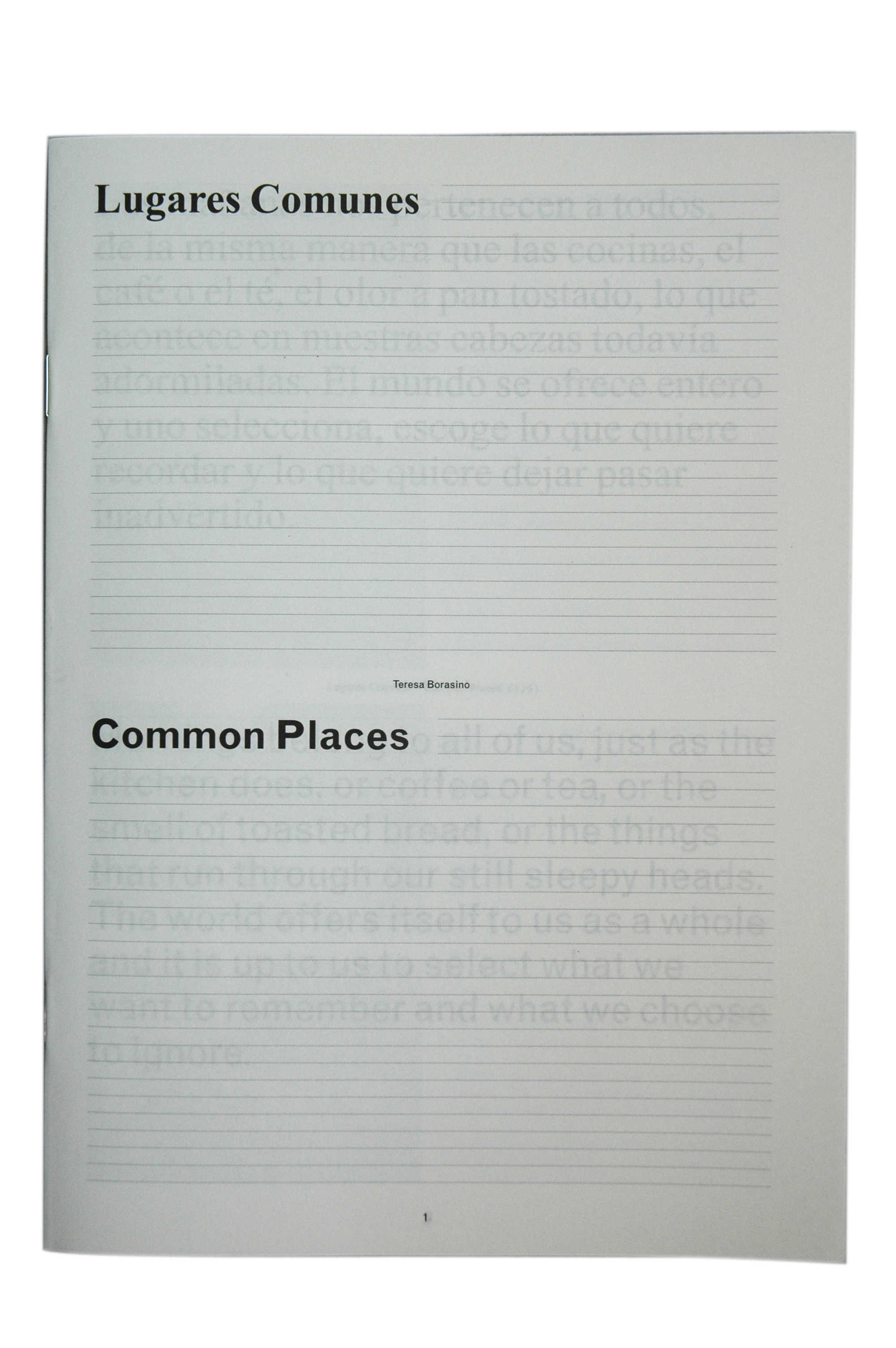 Teresa Borasino: Common Places [cover]