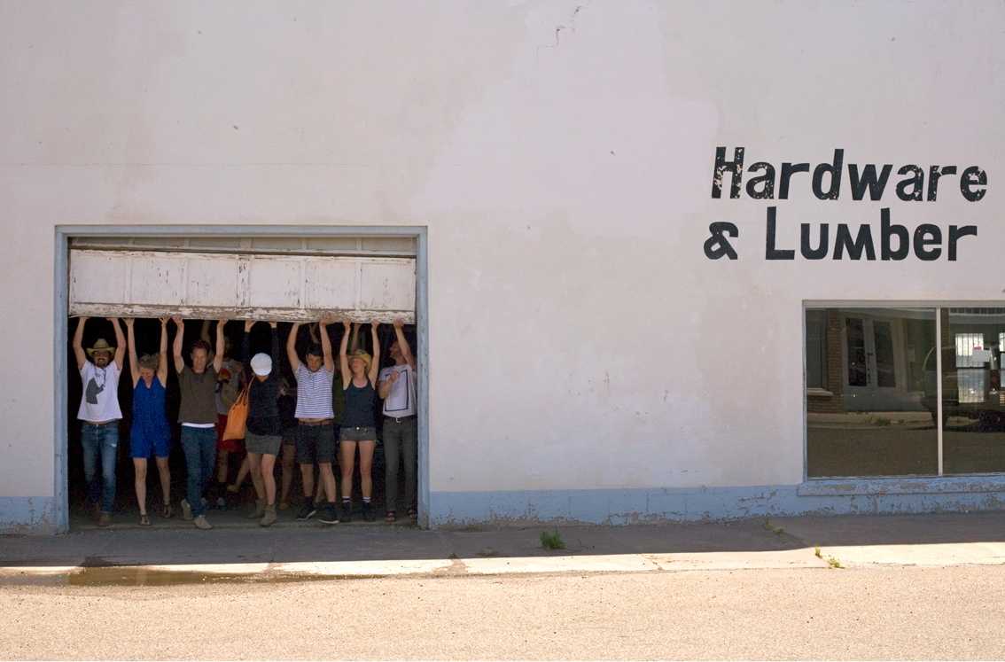 Hardware Store/ artists preparing final show Marfa Summerschool / photo: Paulien Oltheten
