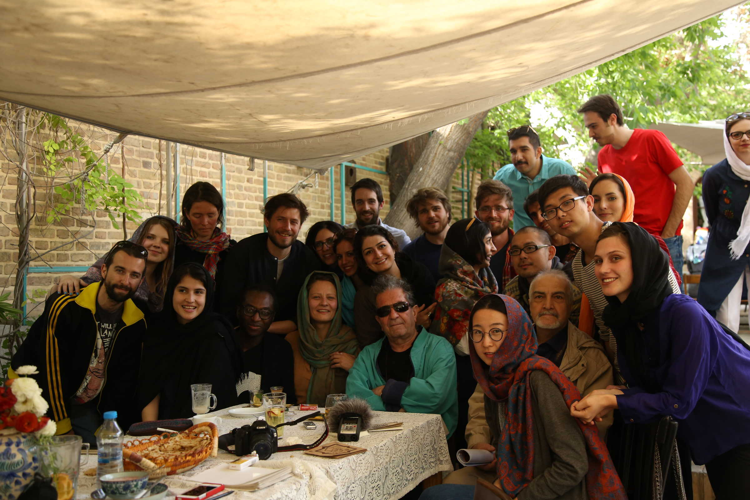Roaming Academy - Tehran Group portrait. Fred Cave is standing in the middle of the back row,