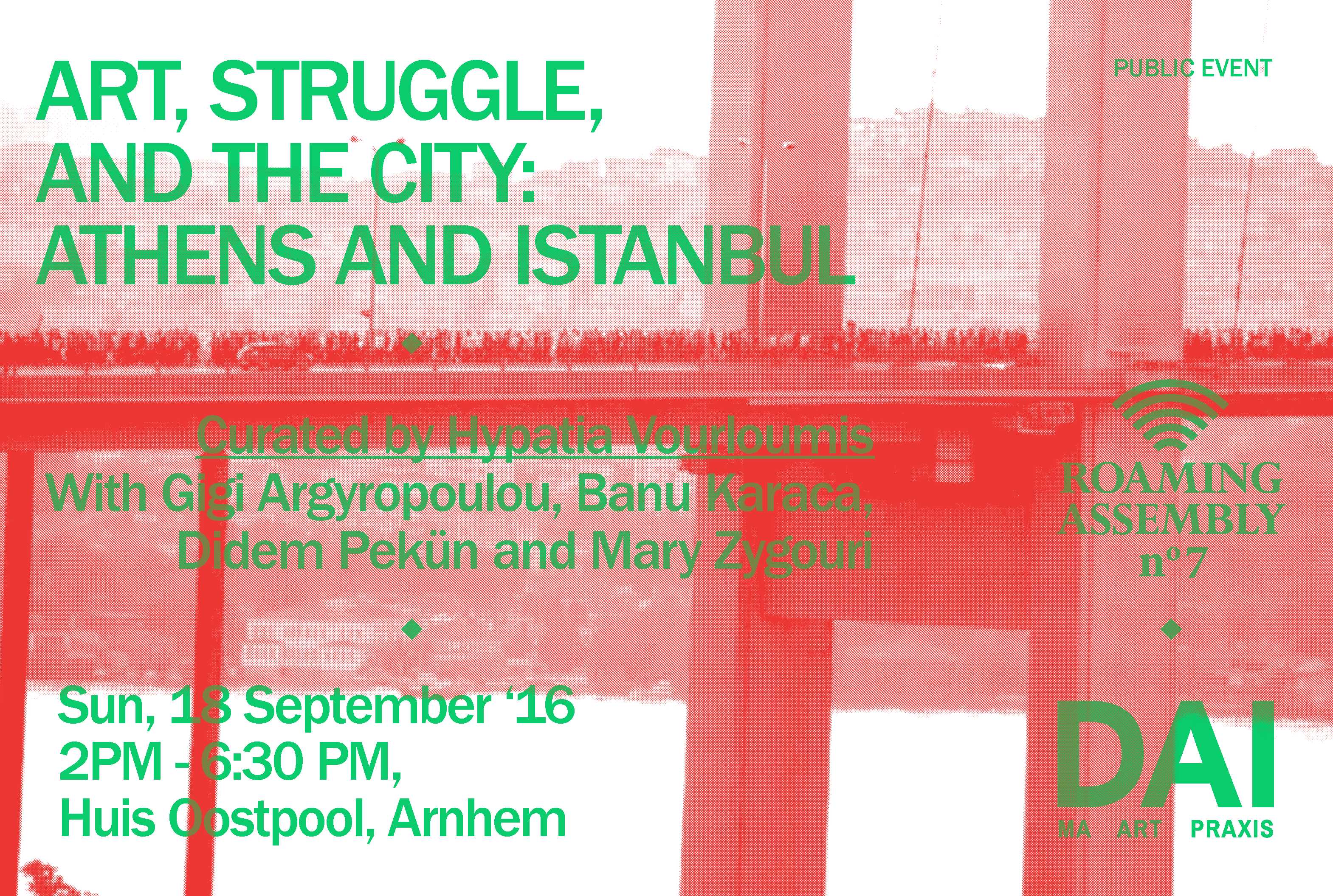 DAI, september 18 ~ Art, Struggle, and the City: Athens and Istanbul