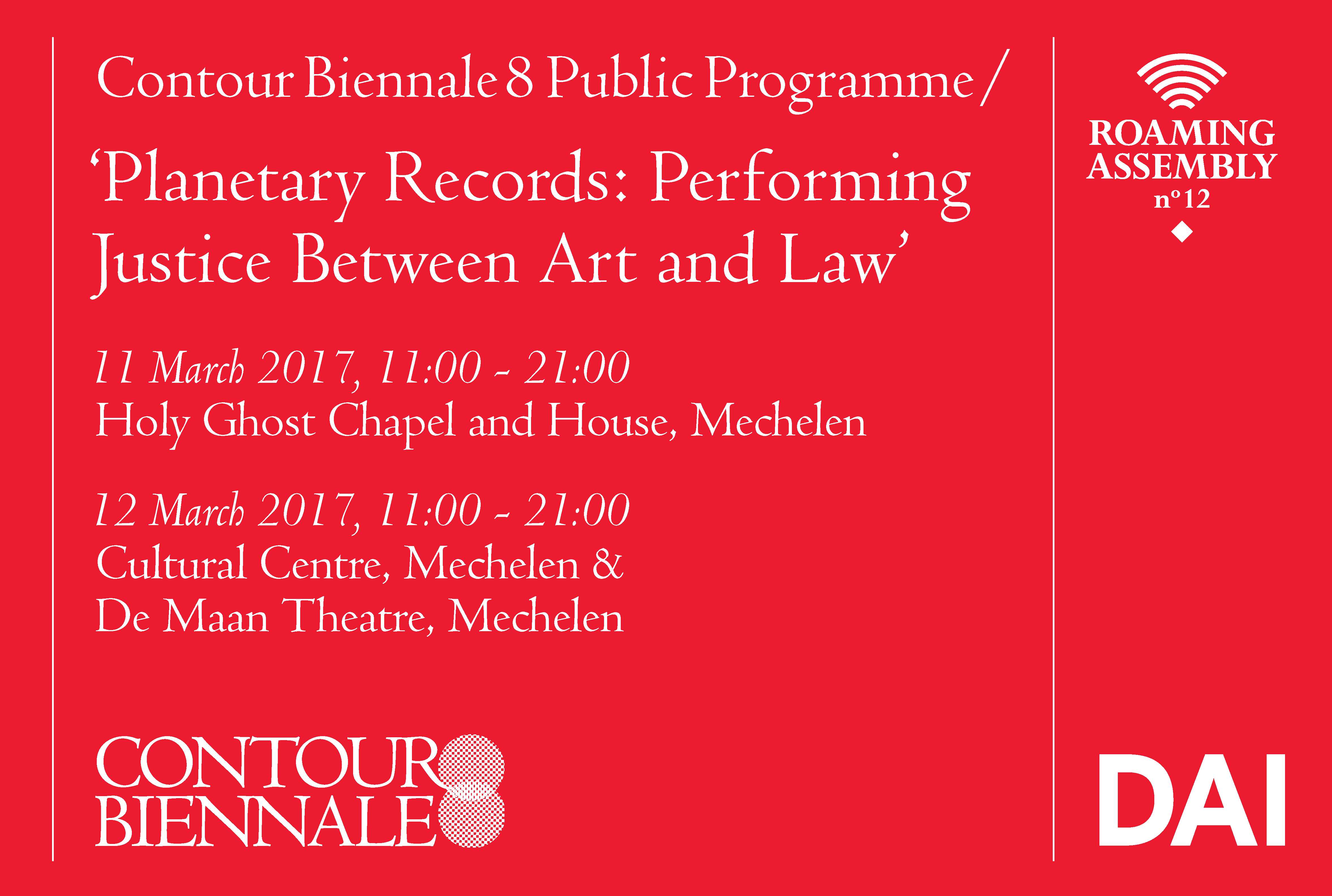 Planetary Records: Performing Justice Between Art and Law