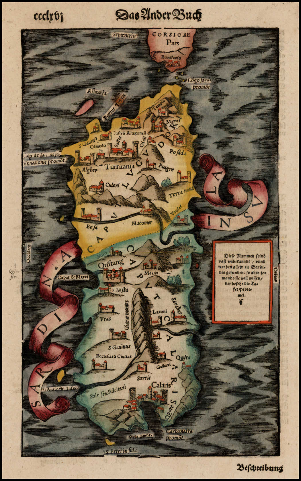 Kingdom of Sardinia, 16th century map
