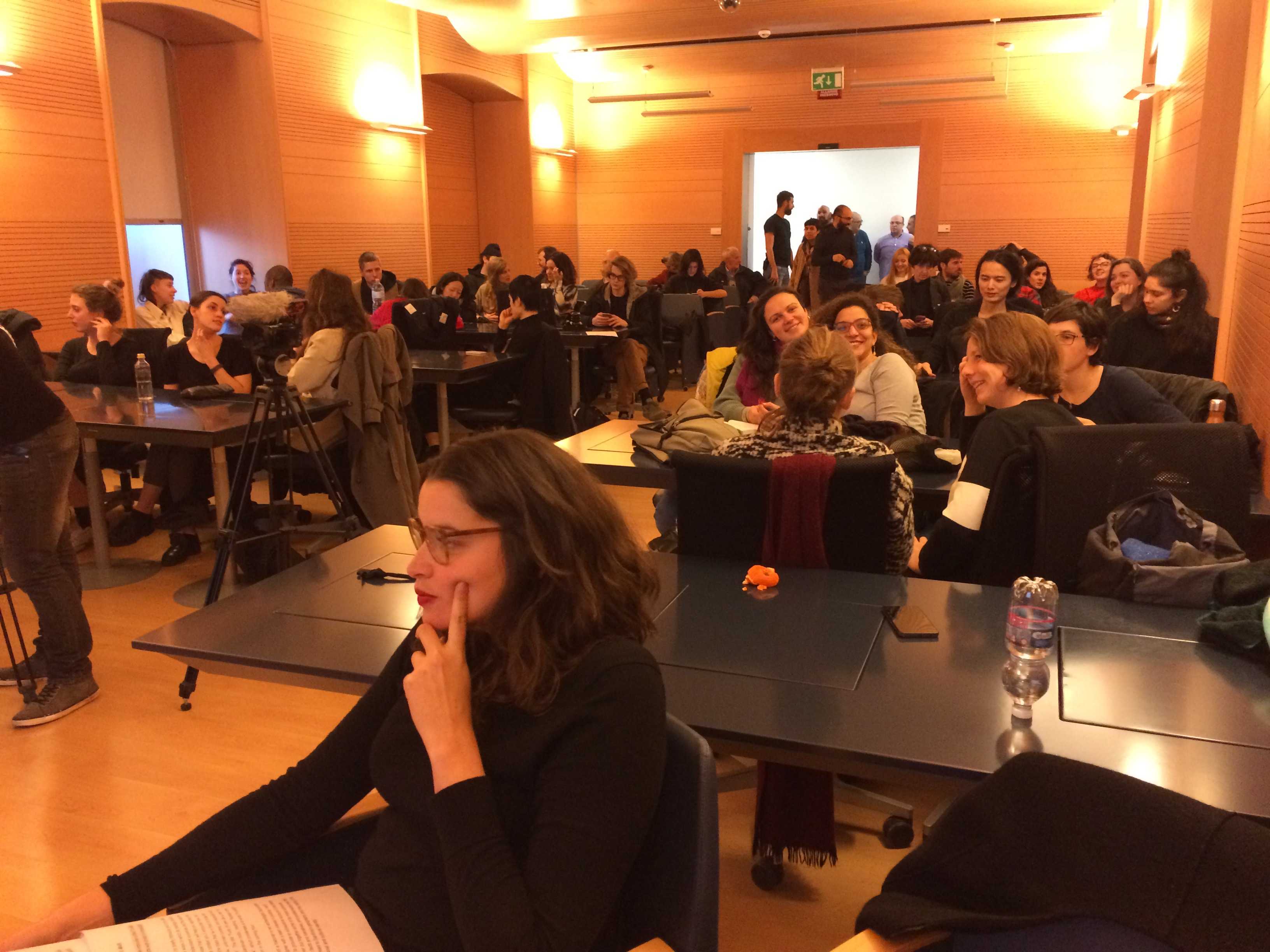 Audience at Luca Carboni's presentation for DAI at Sardinia's State Archive in Cagliari. January 2018. Photo: Gabriëlle Schleijpen.
