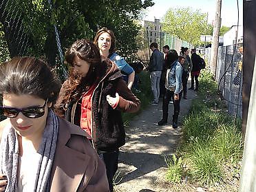 May 2013: DAI's roaming students approaching  Bronx river, NYC