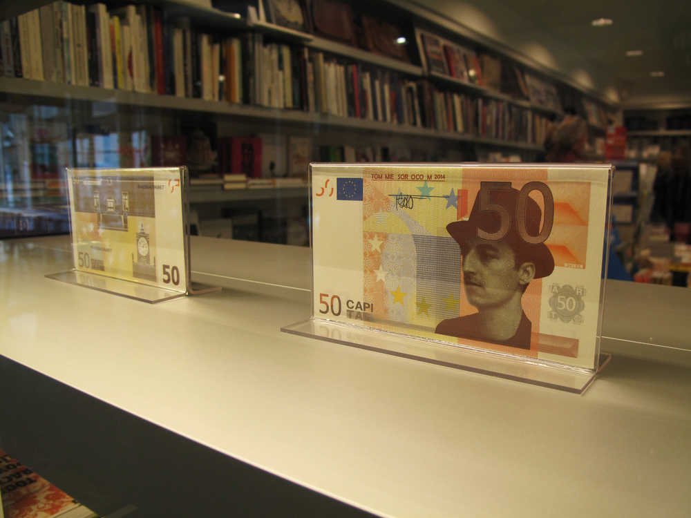 Image: Tommie Soro (DAI, 2014): Prestige ( installation in the museumshop at the Van Abbemuseum, 2014). 