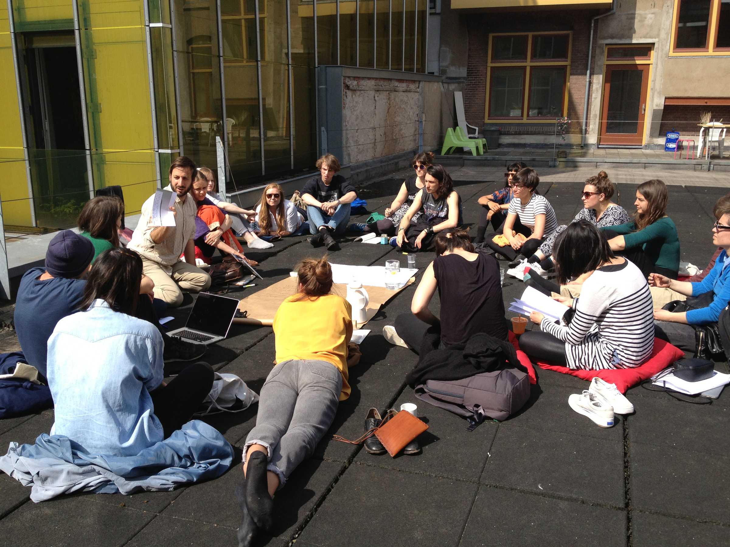 Publishing Class with Fernando Garcia-Dory on the roof, April 2015