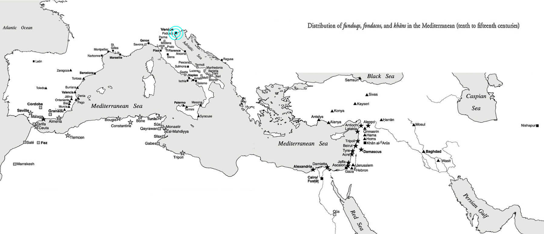 Mappa fondaci mediterraneo dal X al XV sec Version dida piccola.jpg