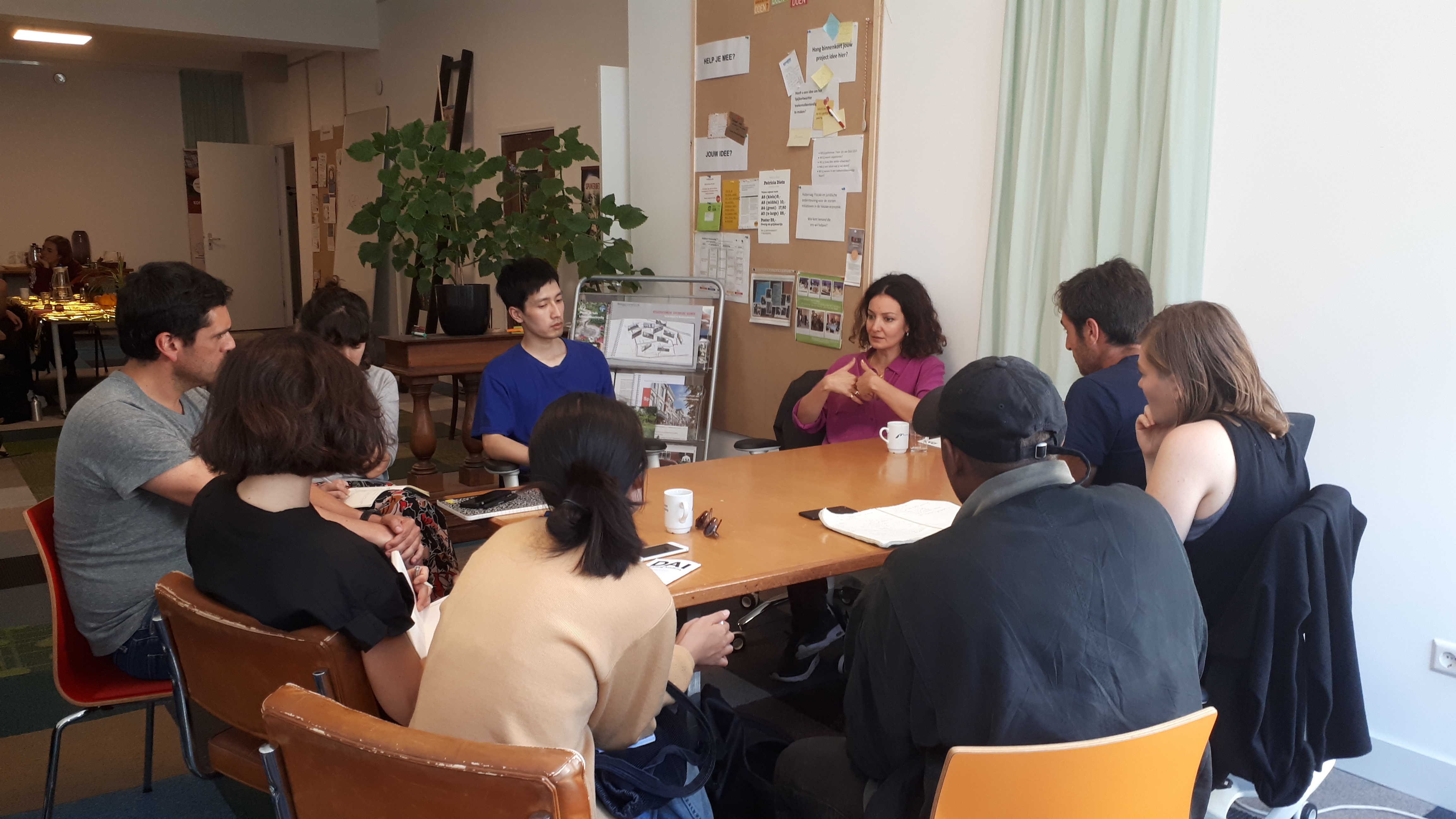 DAI Introductionweek October 2018: Saturday 13 October: Ghalya Sadaawi's Round Table with students (Photo: Jacq van der Spek)