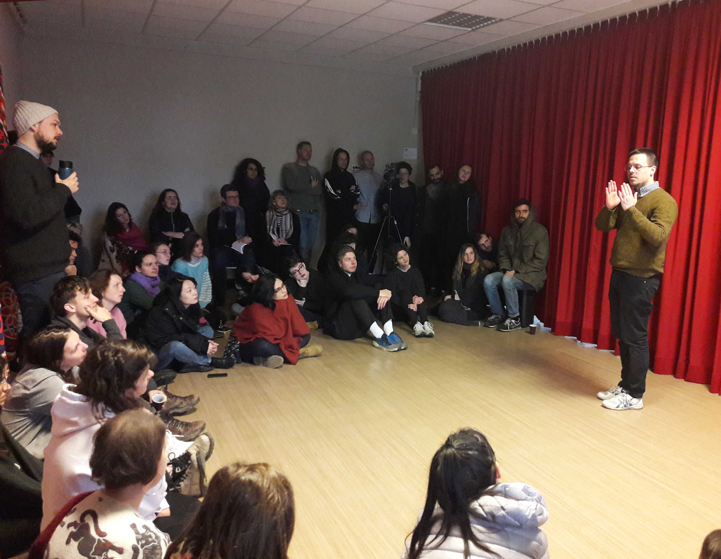 DAI students attending kitchen presentation of student Matthieu Blond @ Patronaat in Epen, the Netherlands