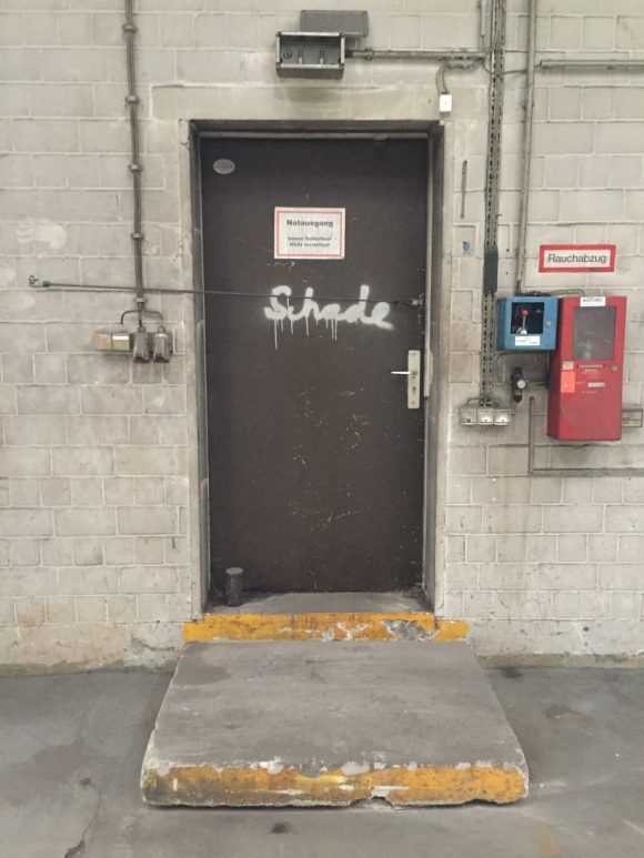 Fire exit in the former car workshop of Robben & Wientjes, Prinzenstraße, photo: Katja Zeidler