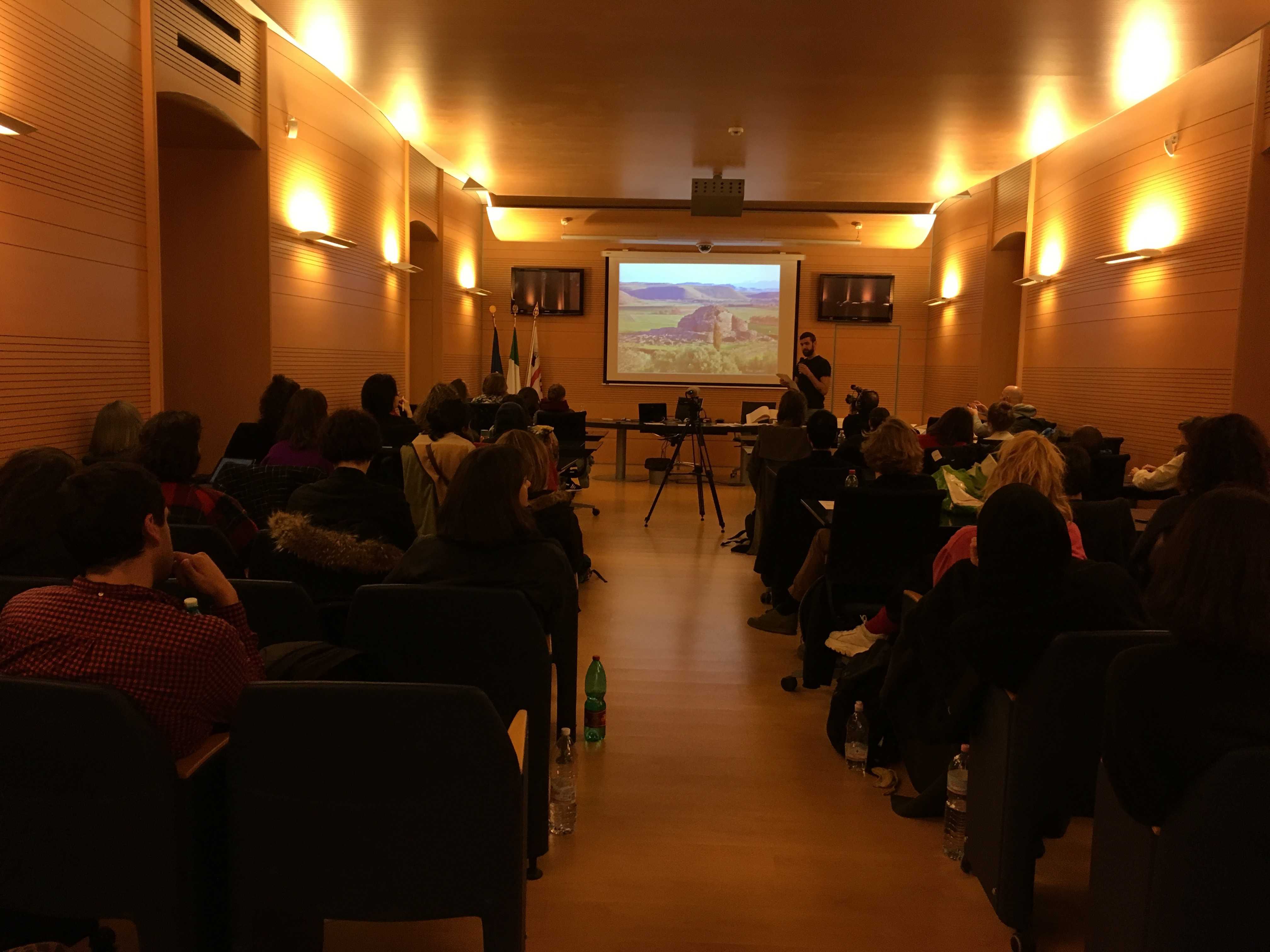 Luca Carboni at Sardinia's State Archive welcoming DAI to Cagliari with a lecture on the history of the island. Photo Credit: Jacqvan der Spek