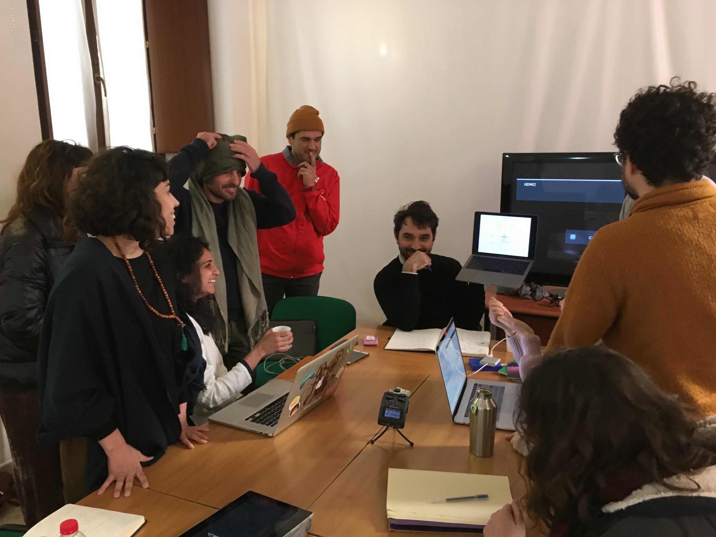 HOW TO DO THINGS WITH THEORY ~ Anselm Franke's seminar in Cagliari. DAI Week January 2019. Photo credit: Jacq van der Spek.  