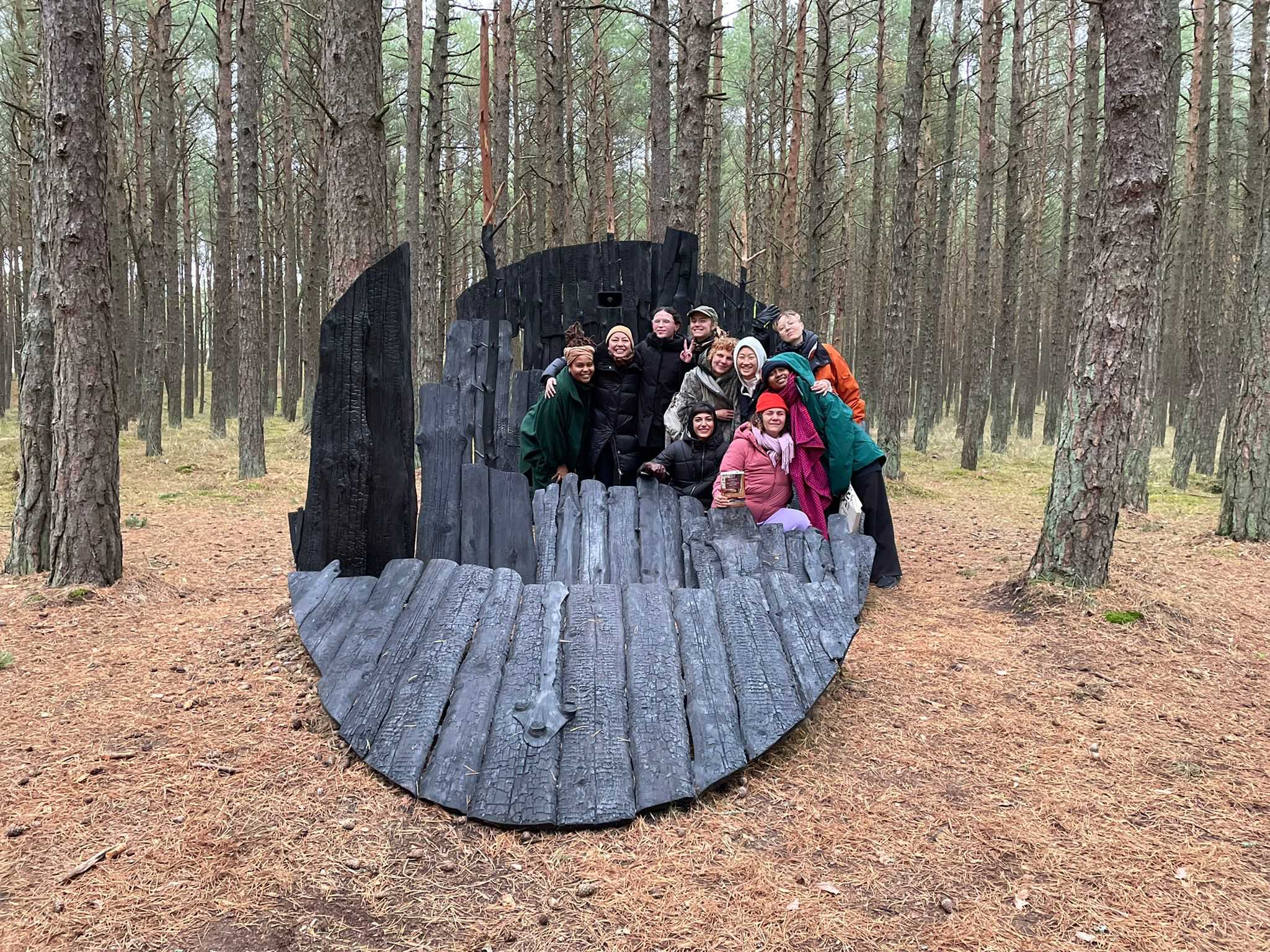 Hypatia Vourloumis 2021-2022 How To Do Things With Theory group at DAI. Photo: Hannah Jones, Nida, Lithuania. 14 November 2021.