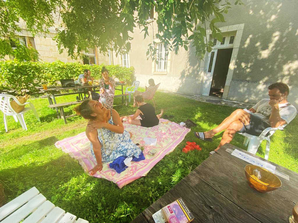 COOP Study Group: ReSituating and ReCalibrating Hostipitality at the PAF garden. July 2021. Photo credtis: Kamila Metwaly