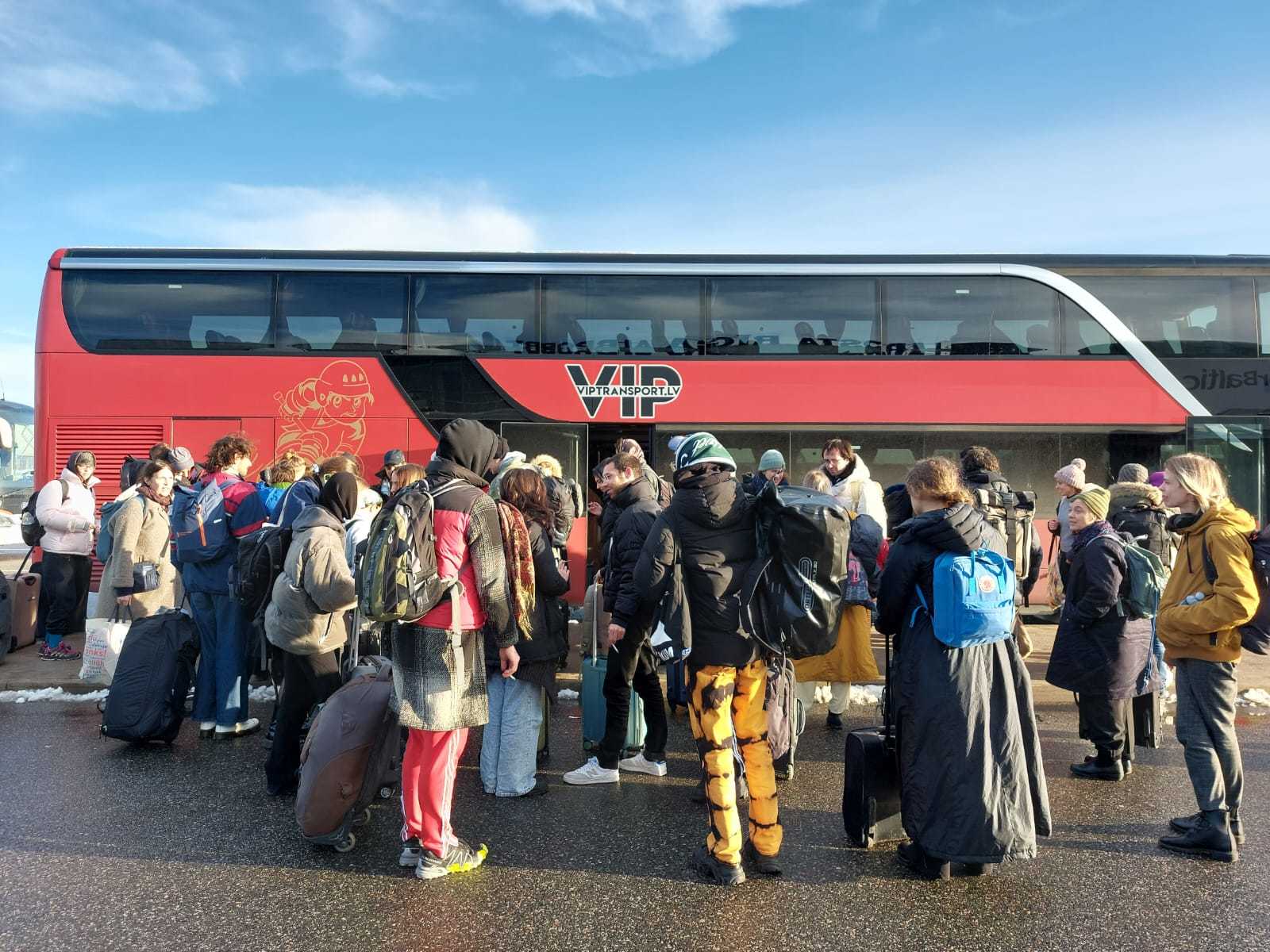 DAI VIPs traveling from Nida to Riga to respective homes after DAI Week 2023 at Nida Art Colony. Photo-credit: Nikos Doulos.