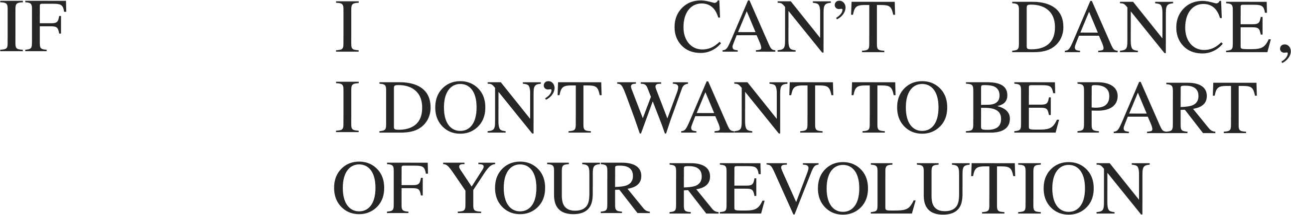 If I Can't Dance logo