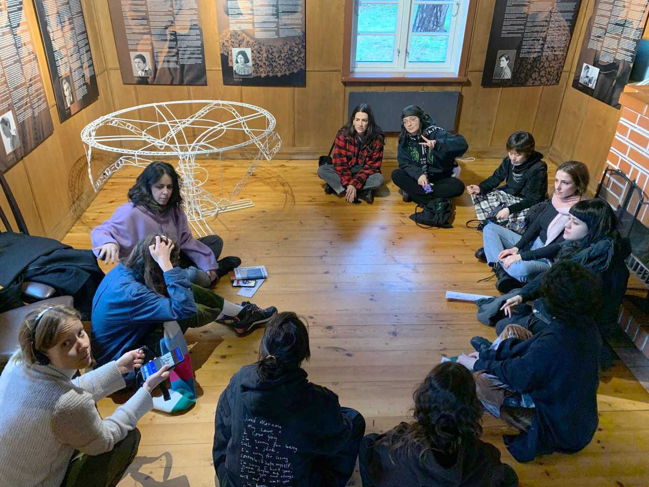 2023-2024 COOP ~ Assembling Land: Rehearsals towards Place-making on their visit to Thomas Mann house. Nida, January 2024.