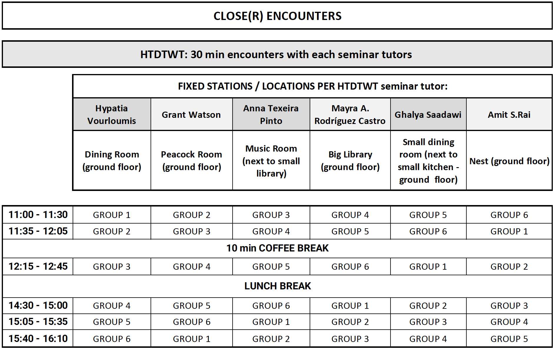 HTDTWT Seminars CLOSER ENCOUNTERS 2024. PAF (St.Erme), November 2024.