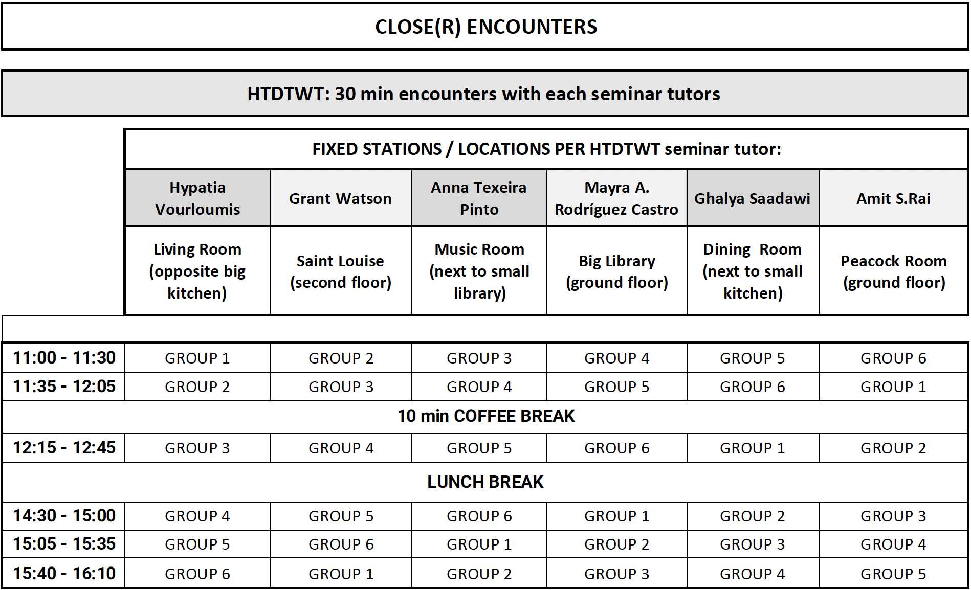 HTDTWT Seminars CLOSER ENCOUNTERS 2024. PAF (St.Erme), November 2024.