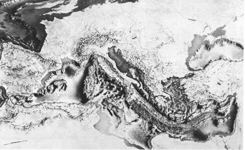 "Physiographic panorama of the Mediterranean region prepared from bathymetric studies," in Ryan, W.B.F., Hsü, K.J., et al. 1973. Initial Reports of the Deep Sea Drilling Project.