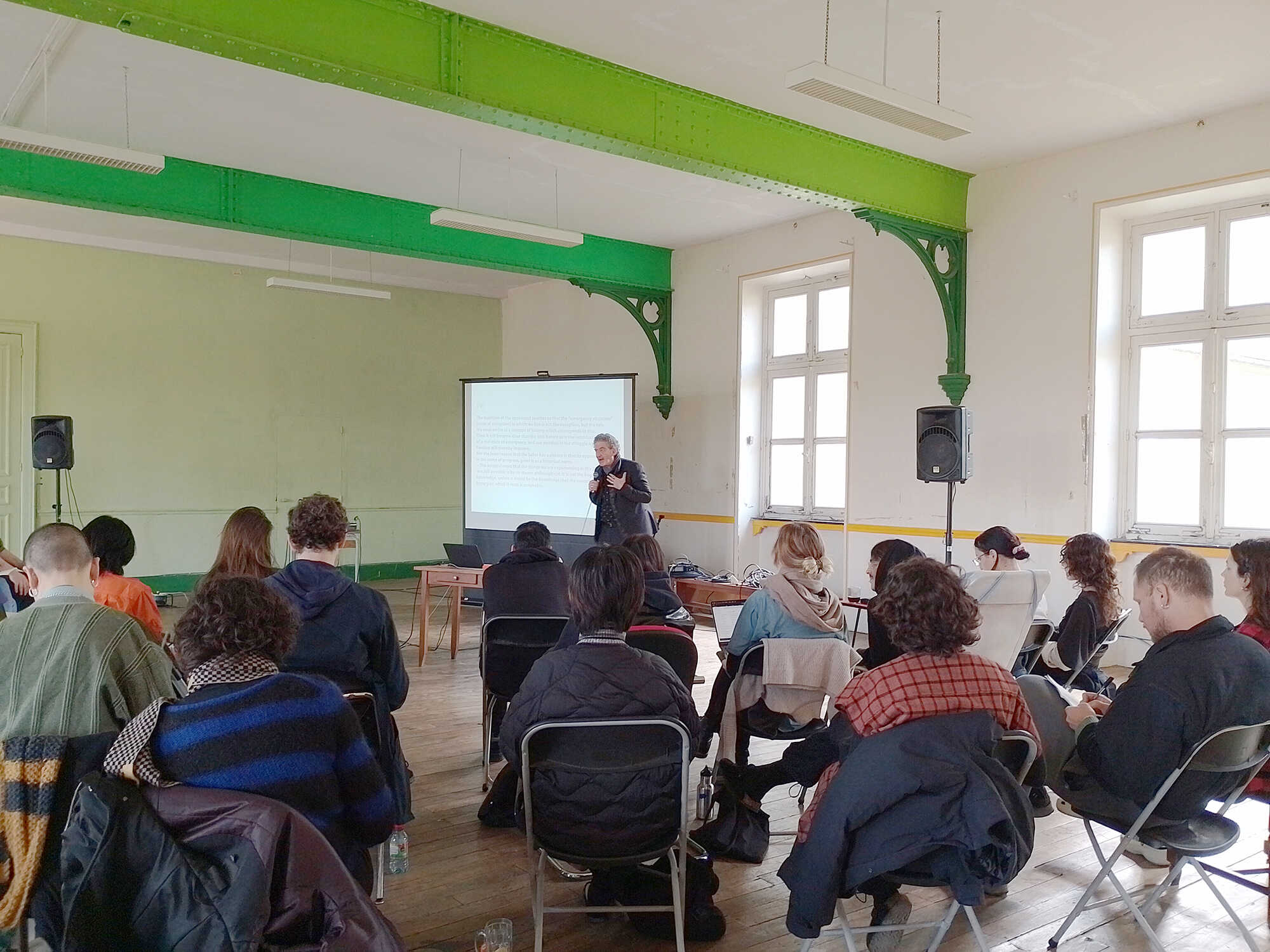 COOP ~ Curating Positions: Stream of consciousness: between collective filmmaking and anarchist thought. Workshop with Eyal Silvan. PAF (St.Erme), March 2024. Photo credit: Foad Alijani.