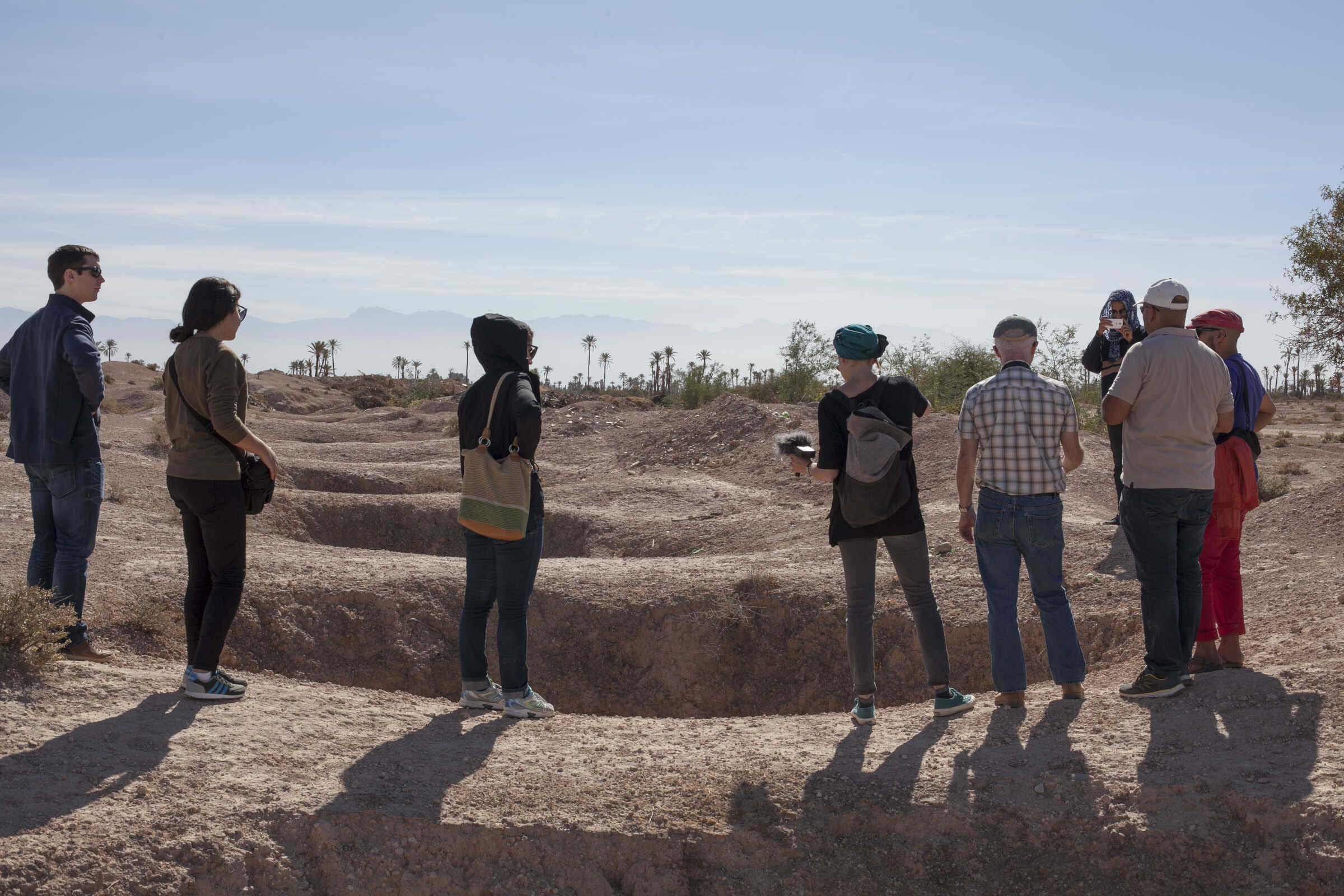 Mapping Qanats. Photo credit: Heidi Vogels.